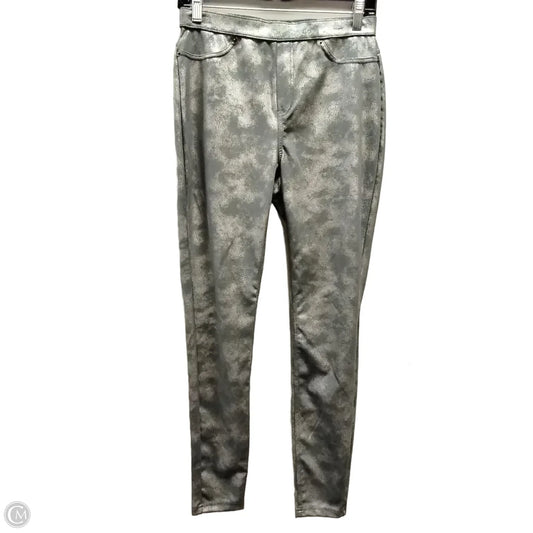 Pants Leggings By Hue In Silver, Size: M
