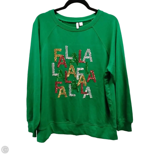 Sweater By Cato In Green, Size: L