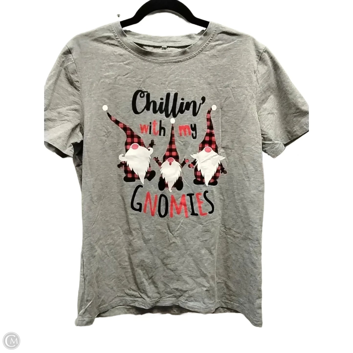 Top Short Sleeve By Clothes Mentor In Grey, Size: L