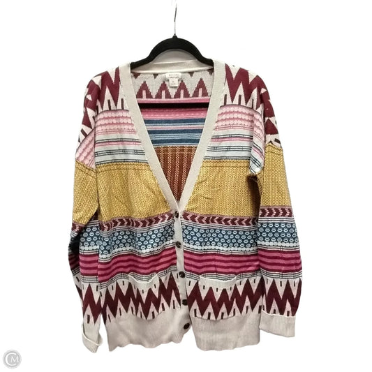 Sweater Cardigan By Clothes Mentor In Multi-colored, Size: Xl