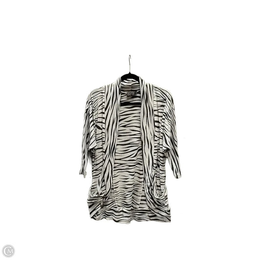 Sweater Cardigan By Clothes Mentor In Animal Print, Size: L