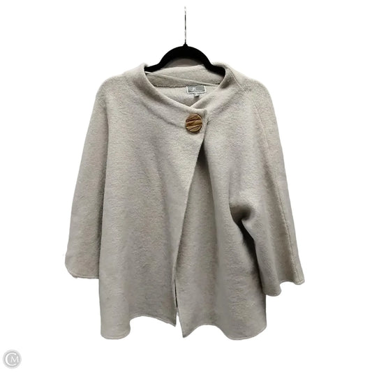 Sweater Cardigan By Jm Collections In Beige, Size: Xl