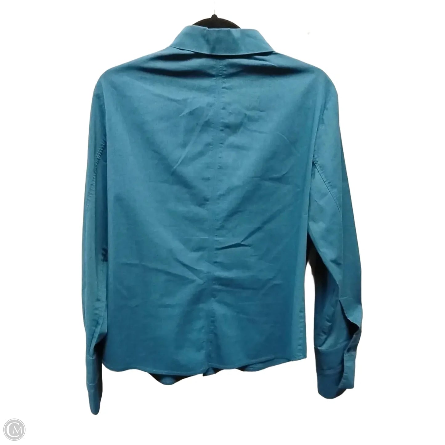 Blouse Long Sleeve By Worthington In Blue, Size: M