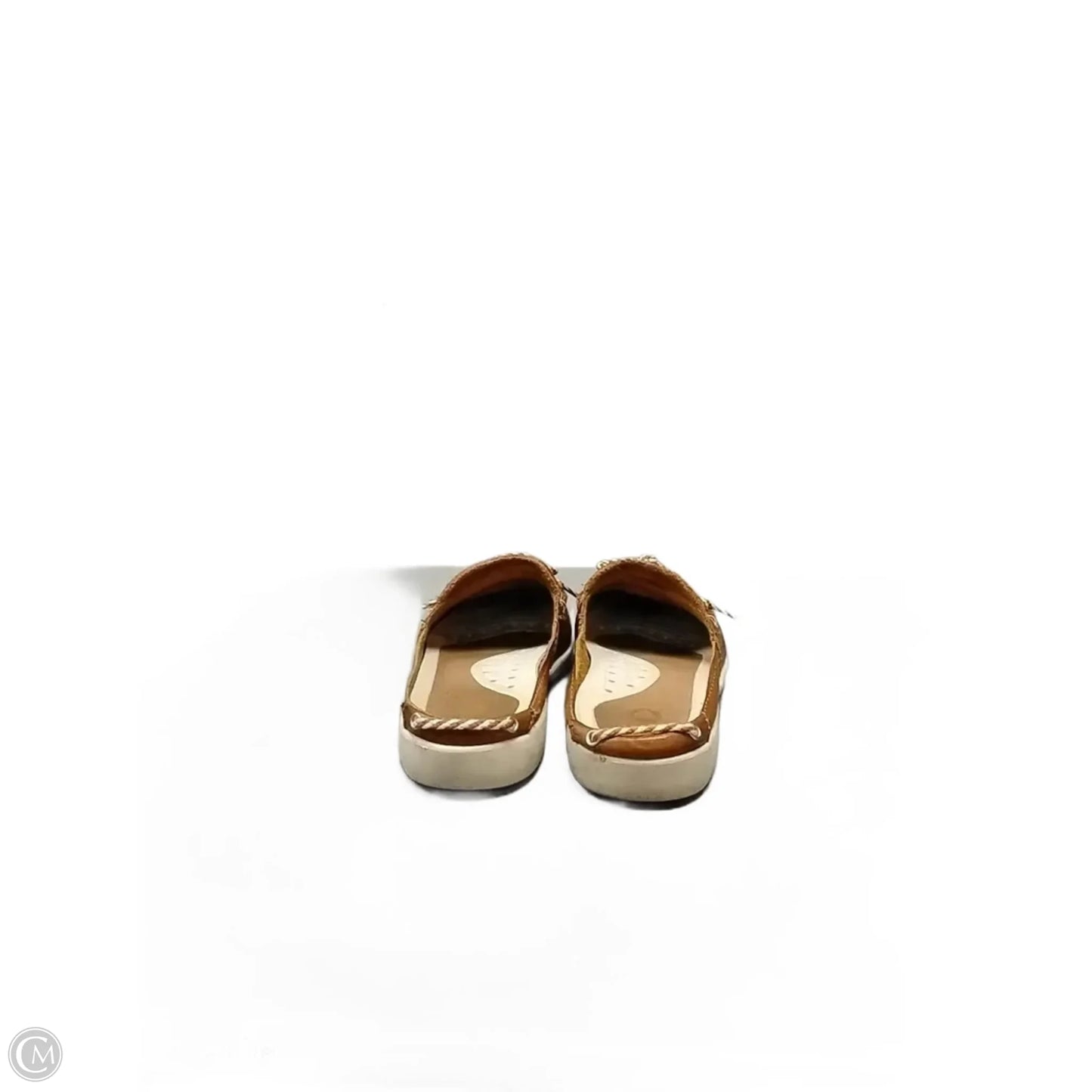 Shoes Flats By Crocs In Brown, Size: 9