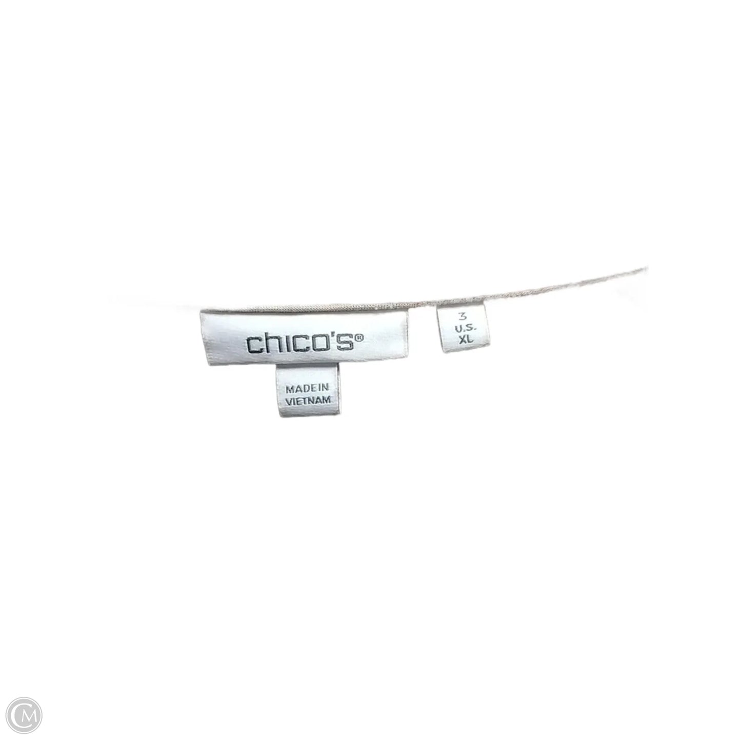 Sweater Short Sleeve By Chicos In Tan, Size: Xl