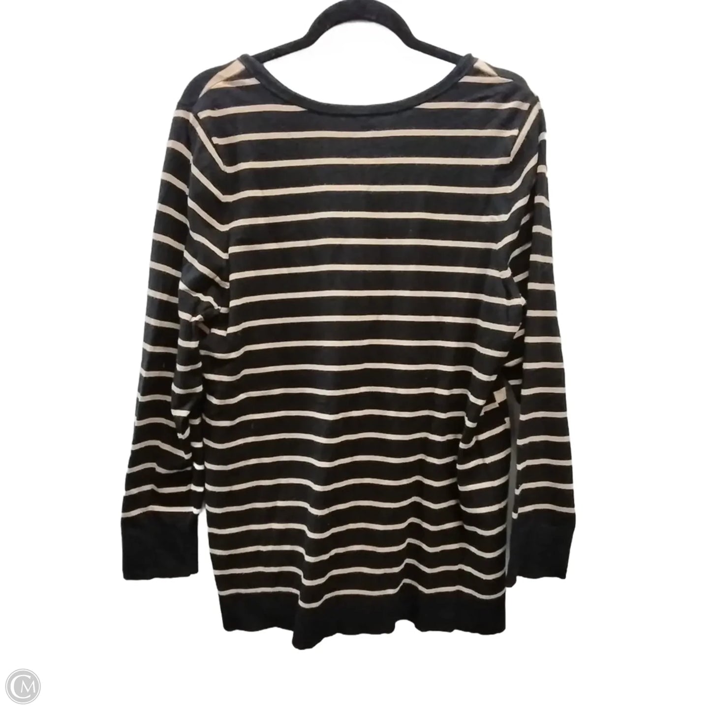 Sweater By Chicos In Striped Pattern, Size: Xl