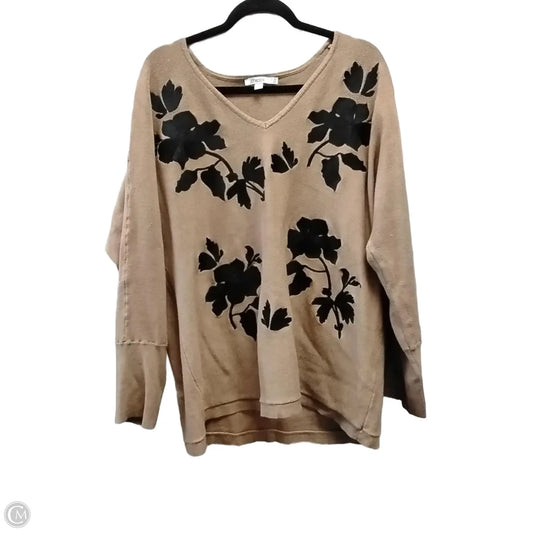 Sweater By Chicos In Floral Print, Size: Xxl