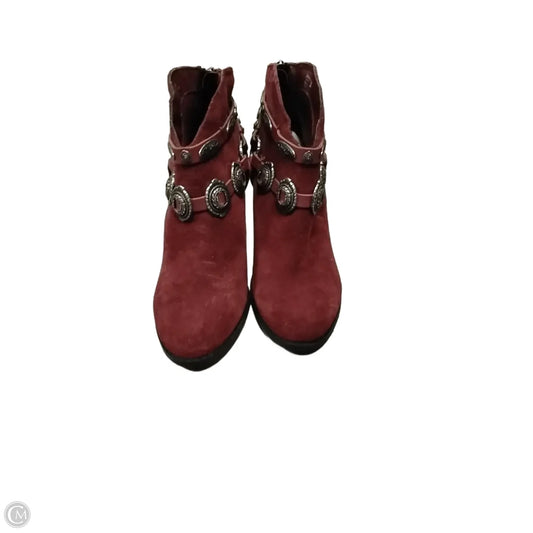 Boots Ankle Heels By Reba In Red, Size: 6