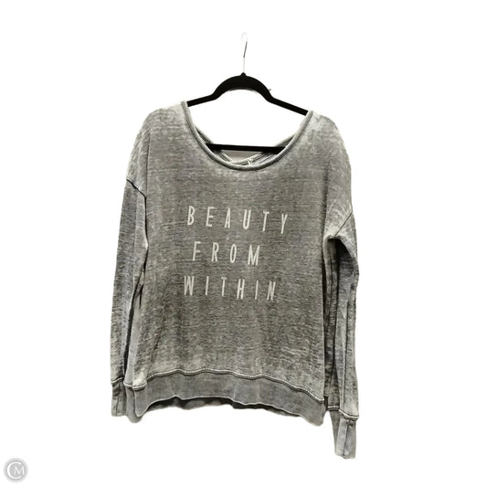 Sweatshirt Crewneck By Ideology In Grey, Size: M