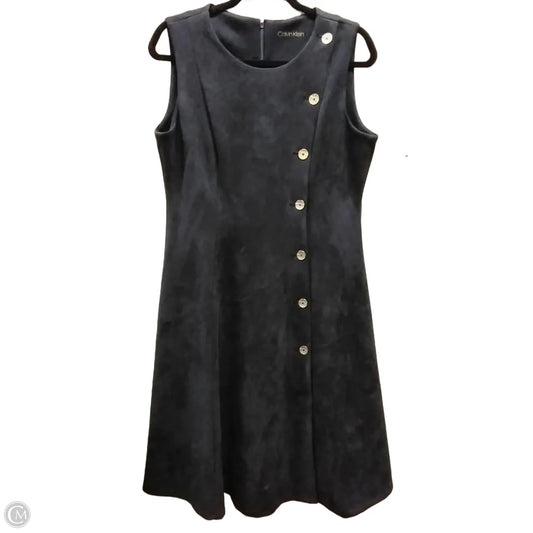 Dress Casual Midi By Calvin Klein In Blue, Size: 12
