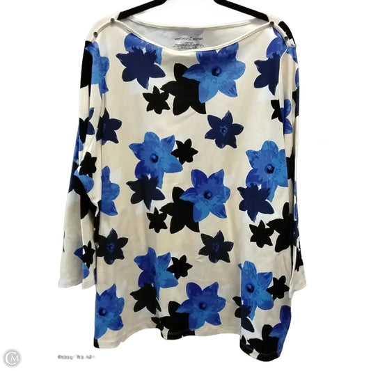 Sweater By Clothes Mentor In Floral Print, Size: 3x