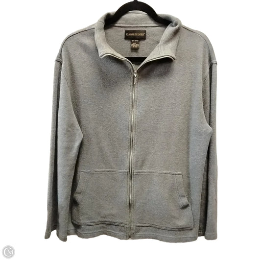Sweatshirt Collar By Classiques Entier In Grey, Size: L