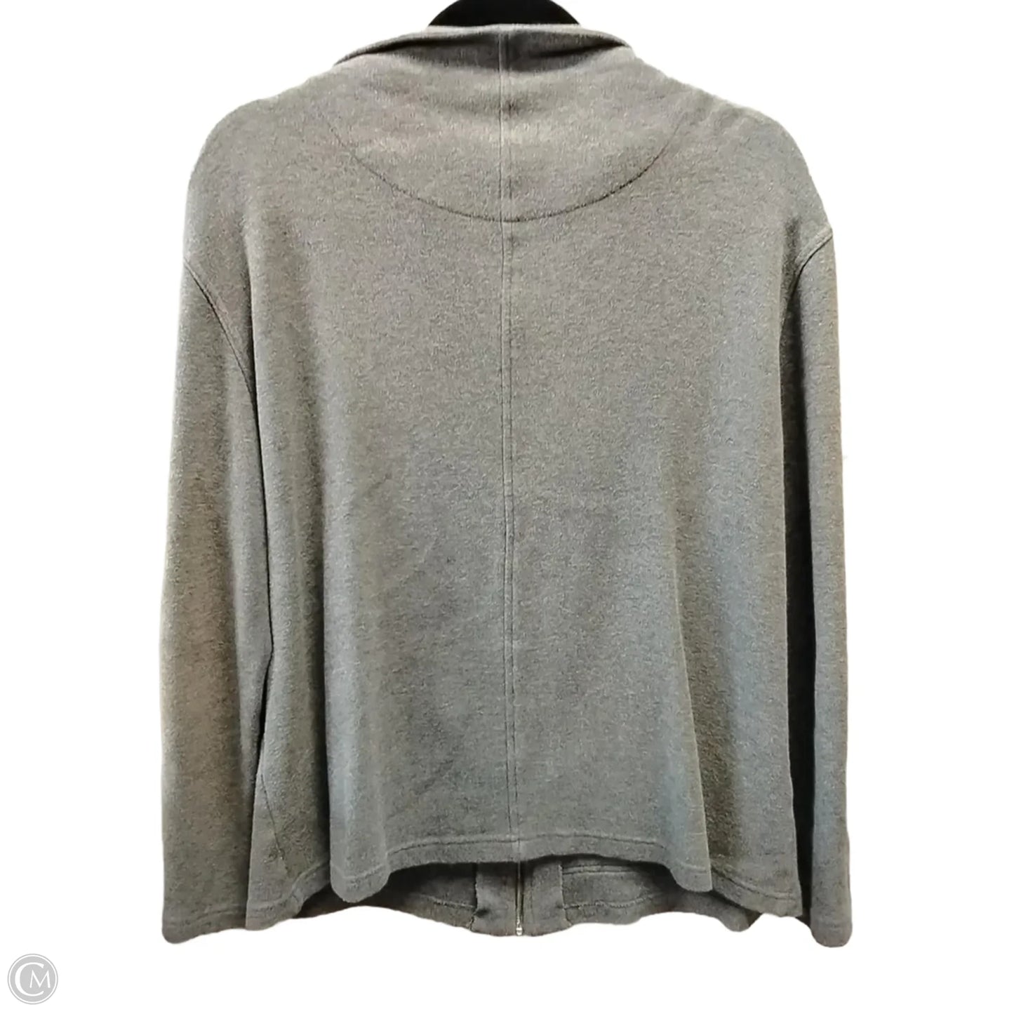 Sweatshirt Collar By Classiques Entier In Grey, Size: L