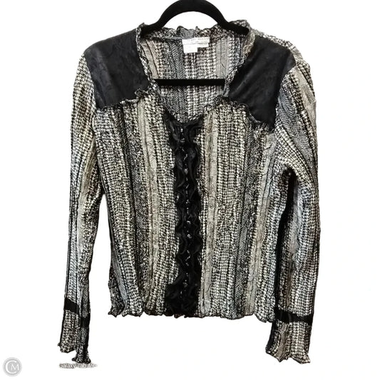 Blouse Long Sleeve By Alberto Makali In Multi-colored, Size: Xl