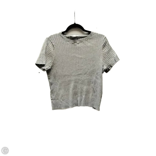 Sweater Short Sleeve By Time And Tru In Grey, Size: L