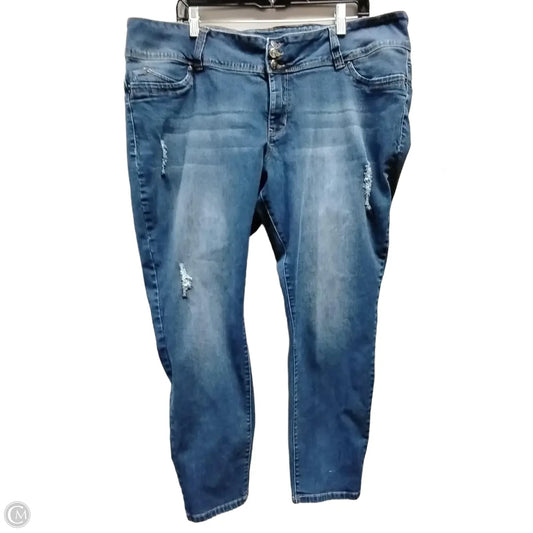 Jeans Skinny By Royalty In Blue, Size: 22w