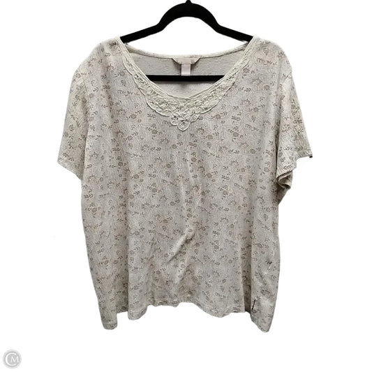 Top Short Sleeve By White Stag In Floral Print, Size: 1x