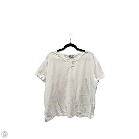 Top Short Sleeve By Clothes Mentor In White, Size: 3x