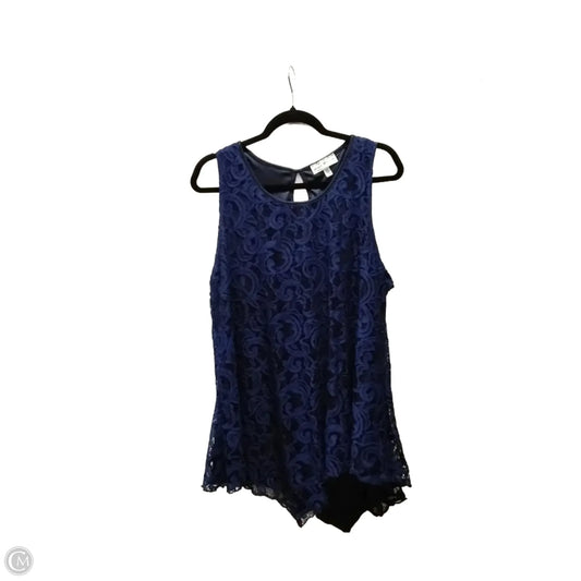 Top Sleeveless By Clothes Mentor In Blue, Size: 3x