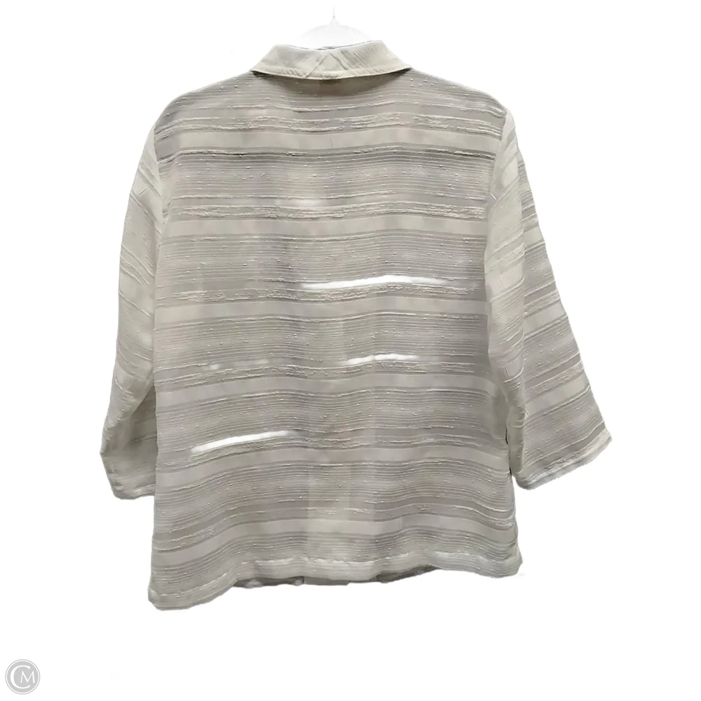 Blouse Long Sleeve By Talbots In White, Size: M