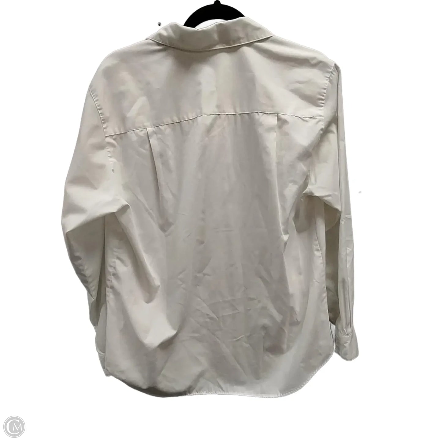 Blouse Long Sleeve By Christopher And Banks In White, Size: L