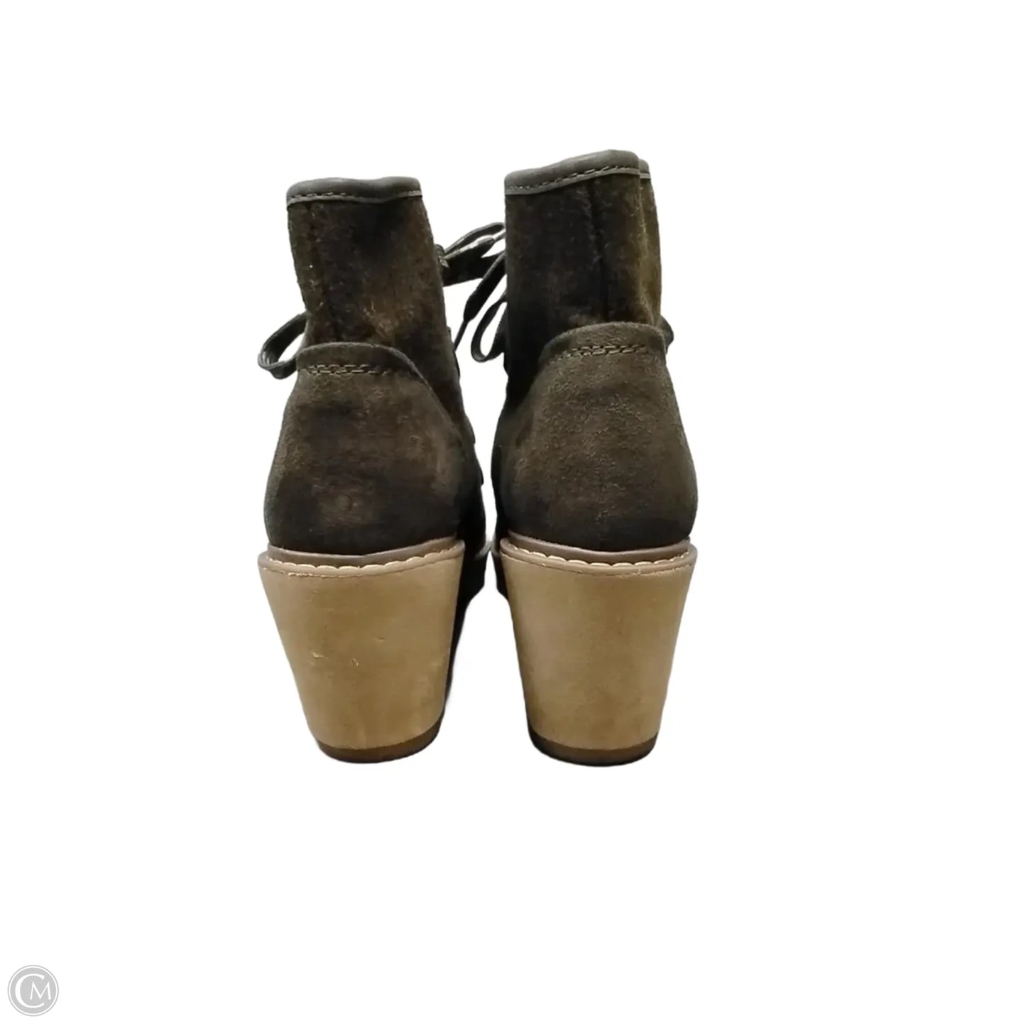 Boots Ankle Heels By Clothes Mentor In Green, Size: 6.5