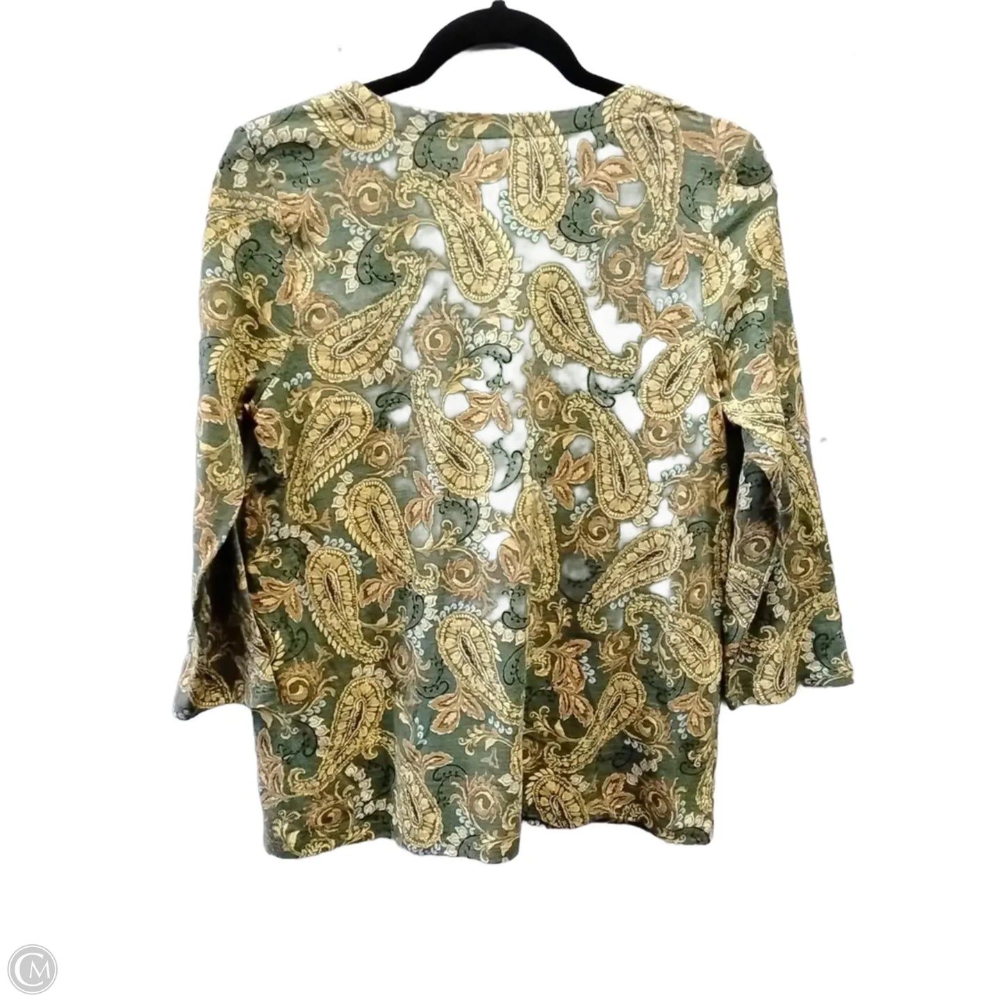 Top Long Sleeve By J. Jill In Paisley Print, Size: S