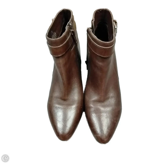 Boots Ankle Heels By Lauren By Ralph Lauren In Brown, Size: 7.5