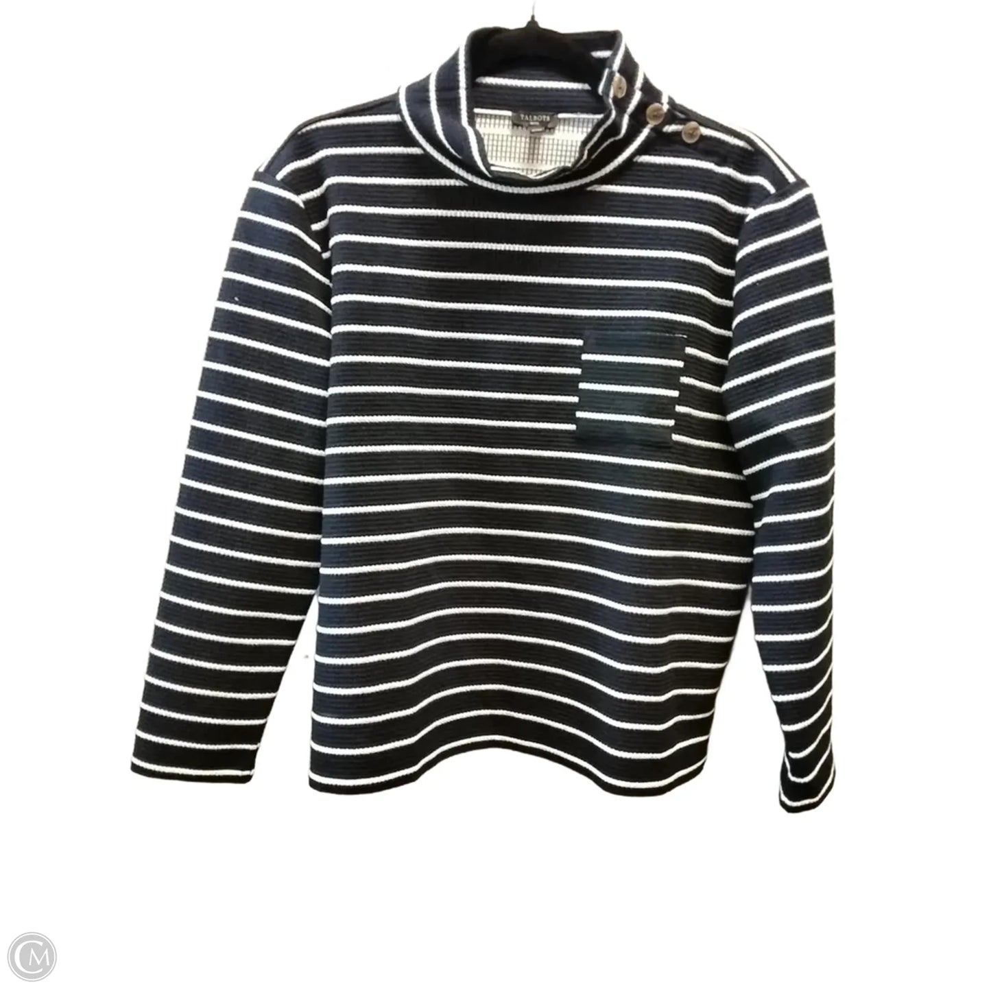 Top Long Sleeve By Talbots In Striped Pattern, Size: Mp