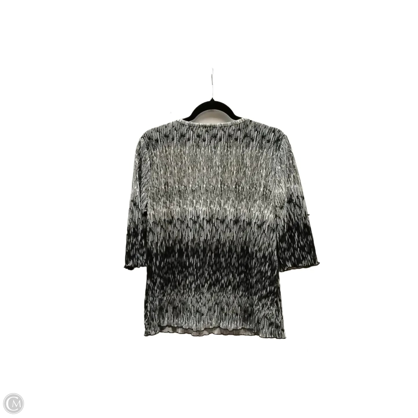 Blouse 3/4 Sleeve By Bon Worth In Black & White, Size: Xs