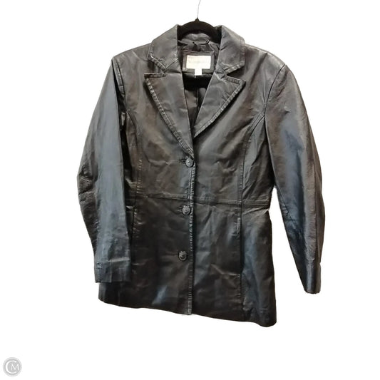 Coat Leather By Worthington In Black, Size: M