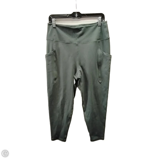 Athletic Leggings By Kinesis In Green, Size: 1x