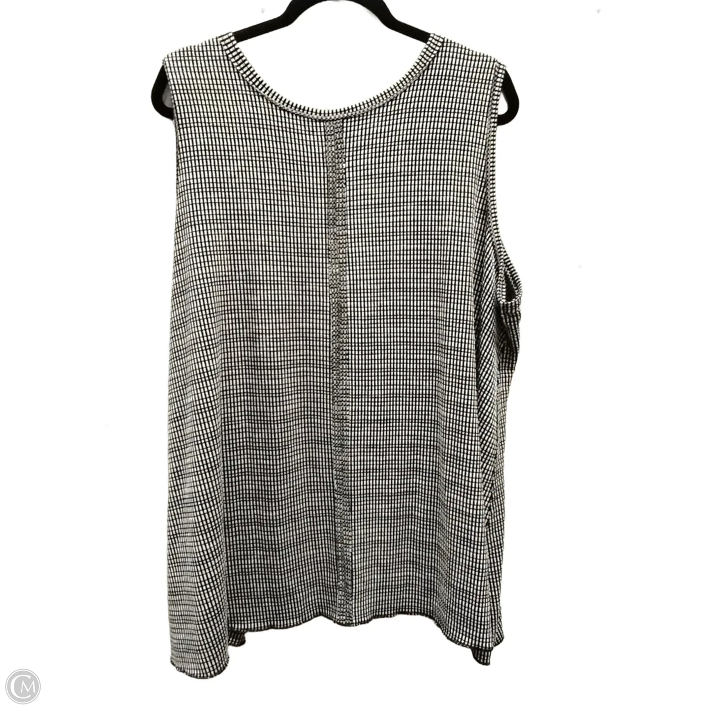 Top Sleeveless By Cato In Black & White, Size: 3x