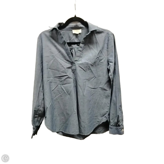 Blouse Long Sleeve By Loft In Blue, Size: Xs