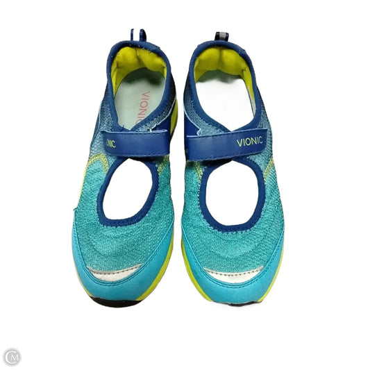 Shoes Athletic By Vionic In Blue & Yellow, Size: 6.5
