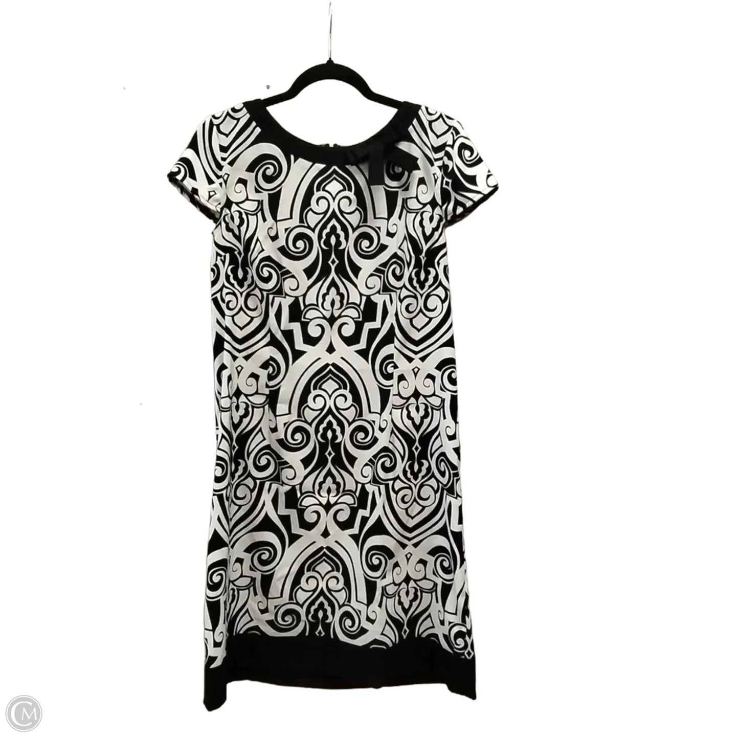 Dress Casual Midi By London Times In Black & White, Size: 12