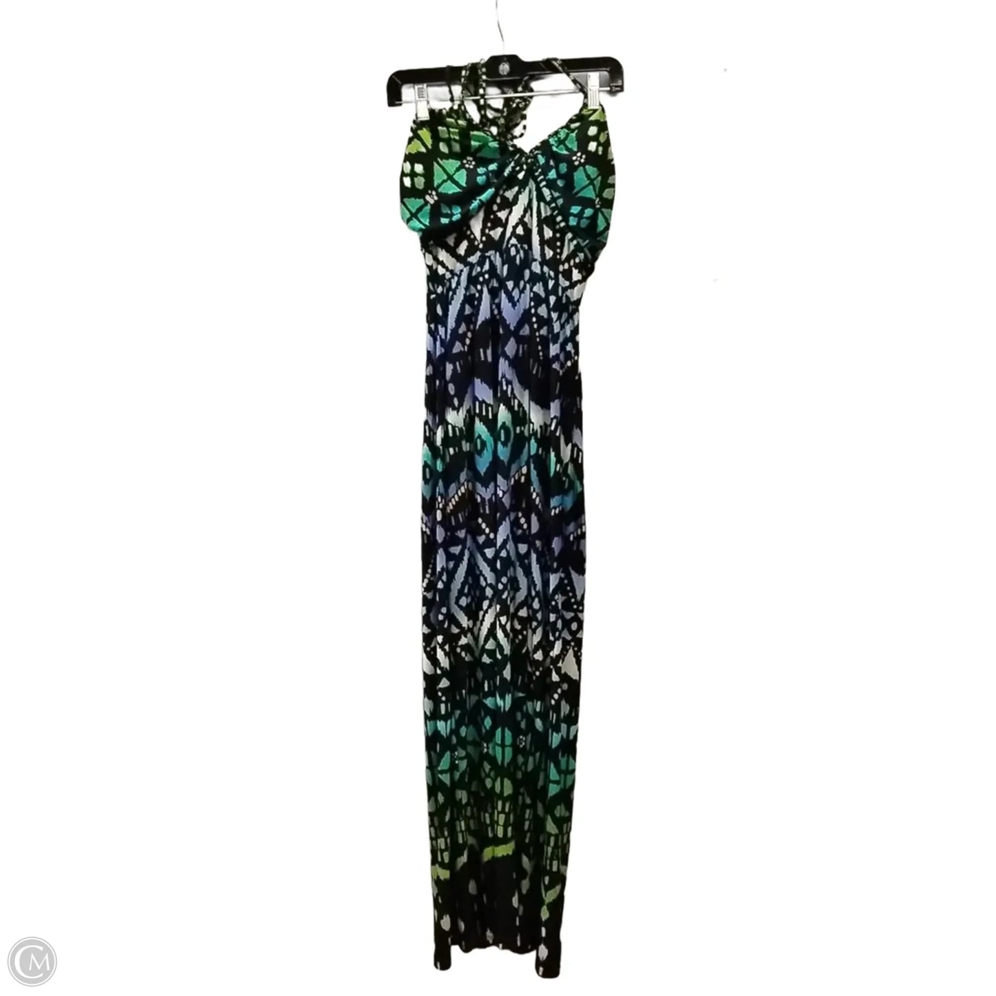 Dress Casual Maxi By Snap In Geometric Pattern, Size: L