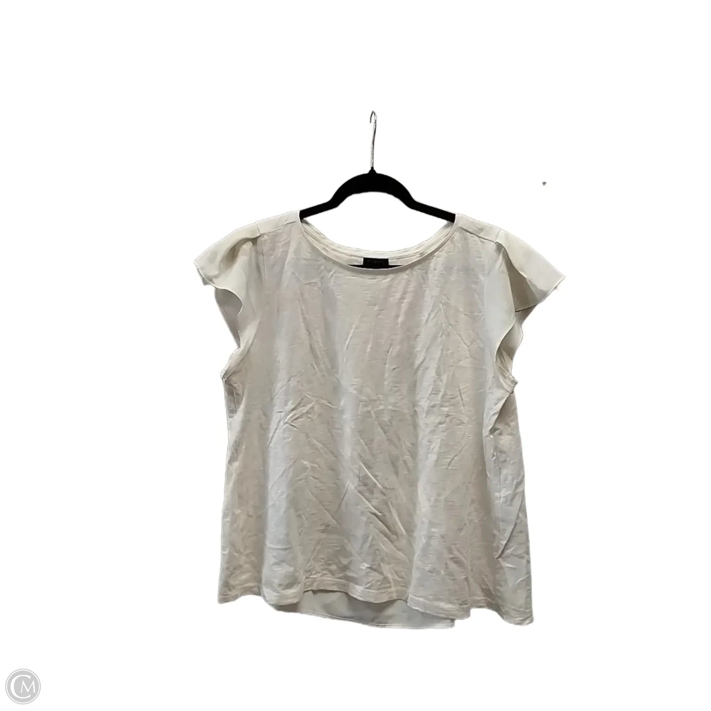 Top Short Sleeve By Talbots In Beige, Size: L