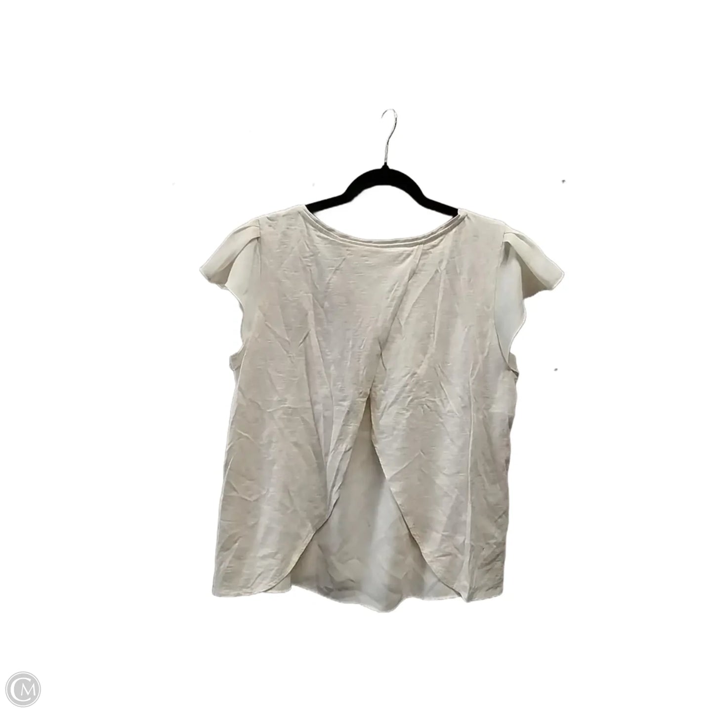 Top Short Sleeve By Talbots In Beige, Size: L