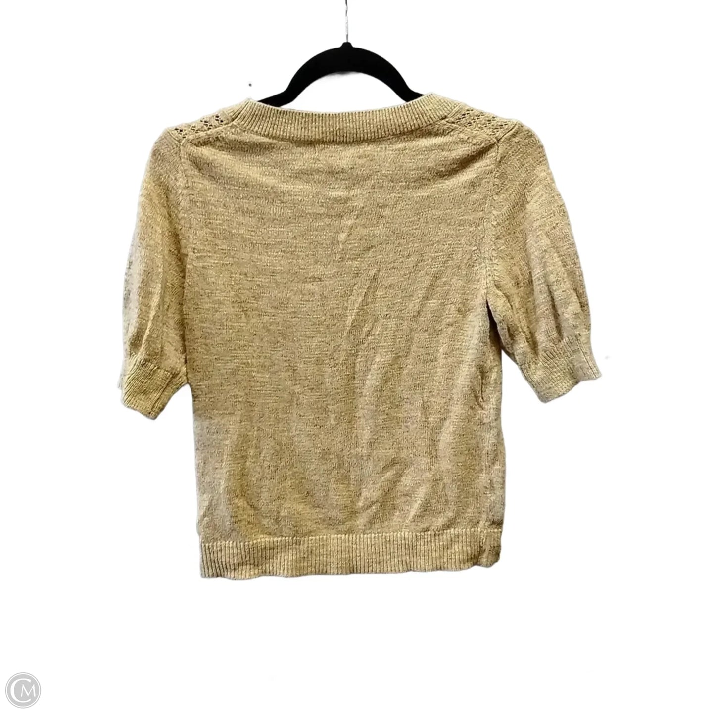 Sweater Short Sleeve By Banana Republic In Yellow, Size: Xs