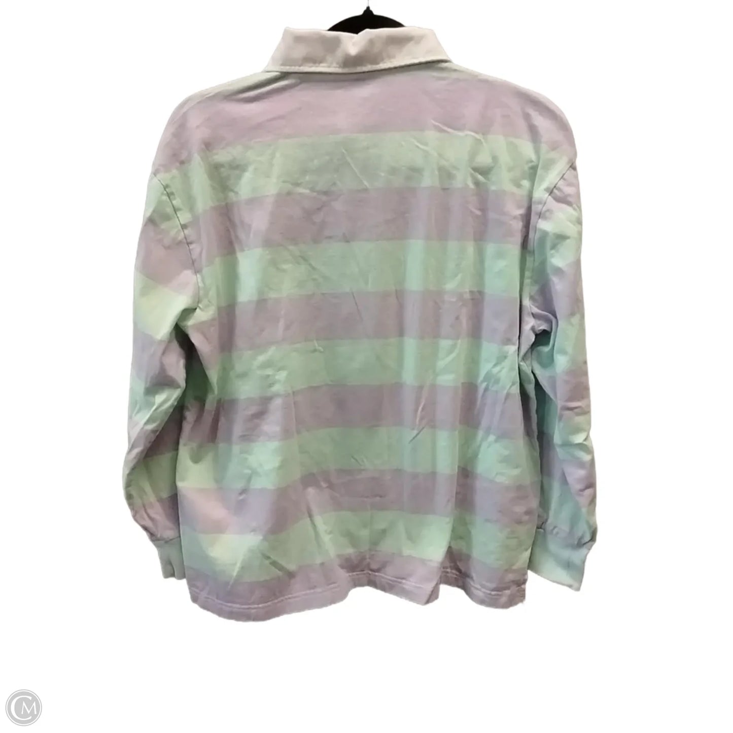 Blouse Long Sleeve By Pink In Green & Purple, Size: M
