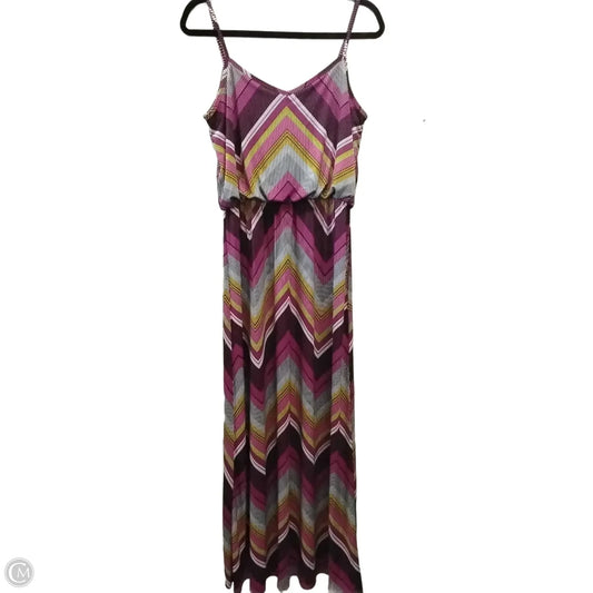 Dress Casual Maxi By Roz And Ali In Purple & Yellow, Size: 8
