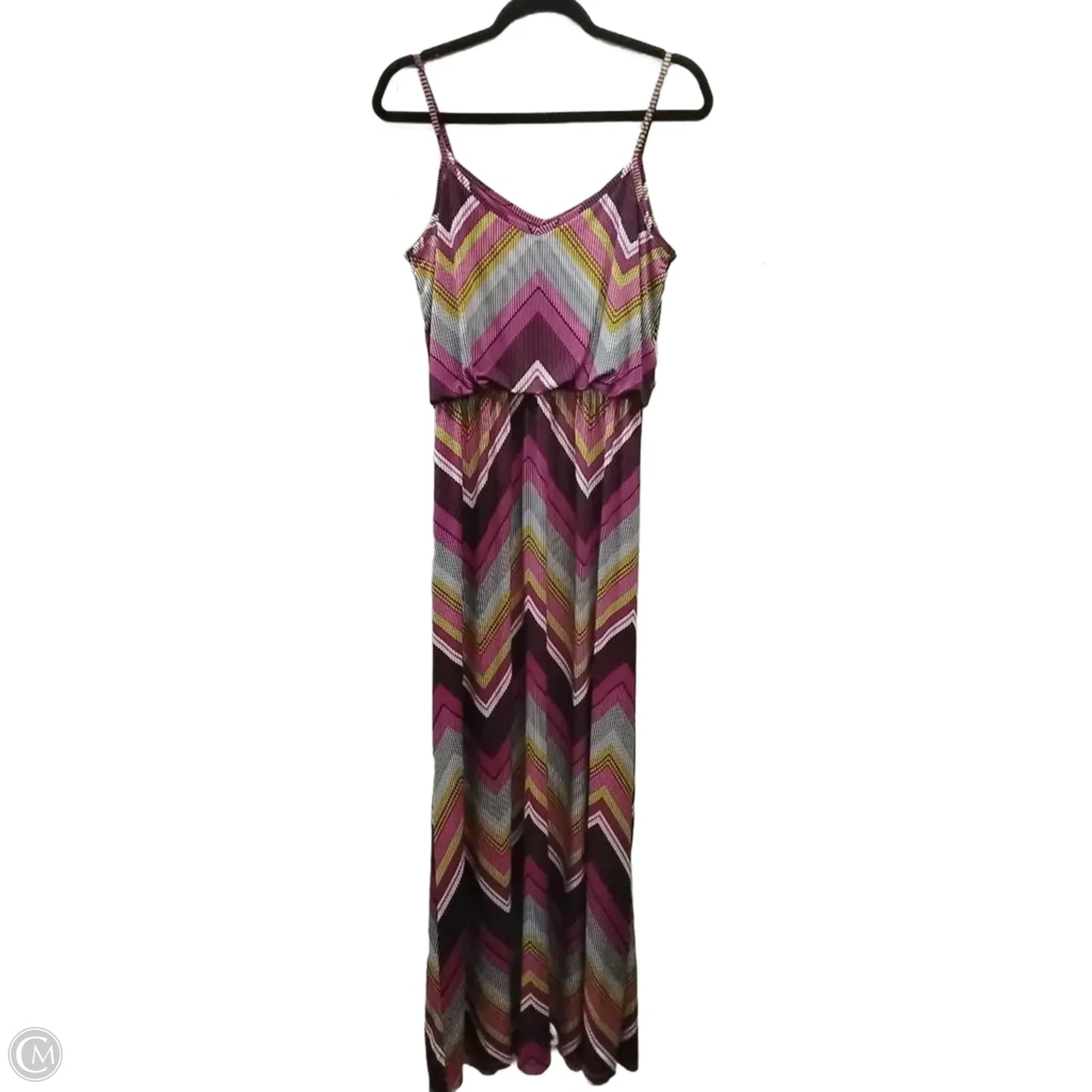 Dress Casual Maxi By Roz And Ali In Purple & Yellow, Size: 8
