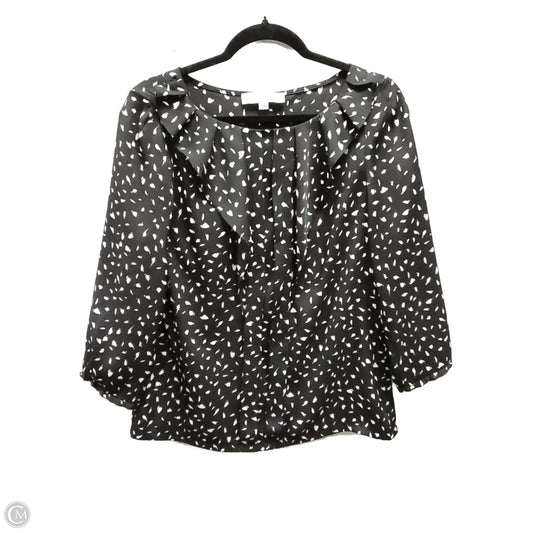 Blouse Long Sleeve By Loft In Black, Size: S