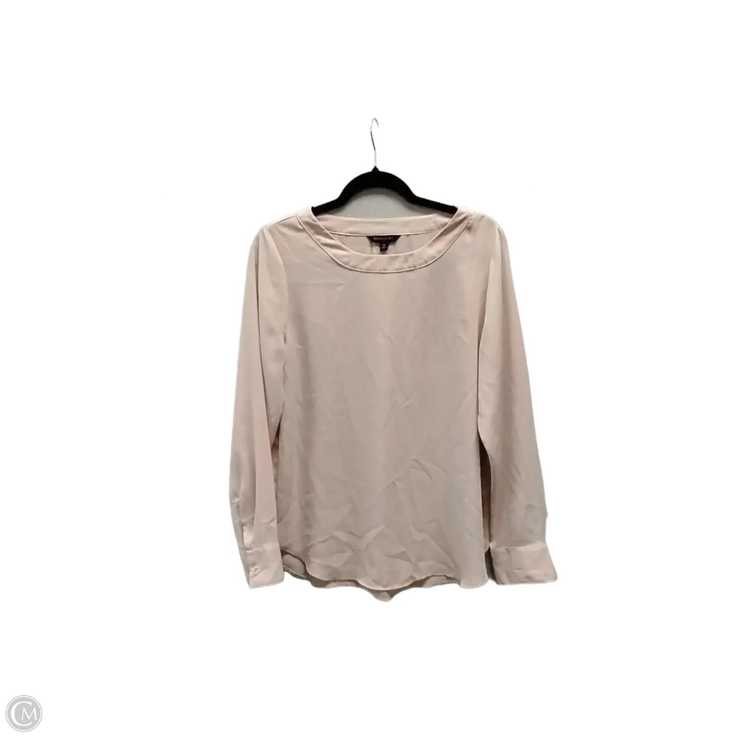 Blouse Long Sleeve By Banana Republic In Pink, Size: M