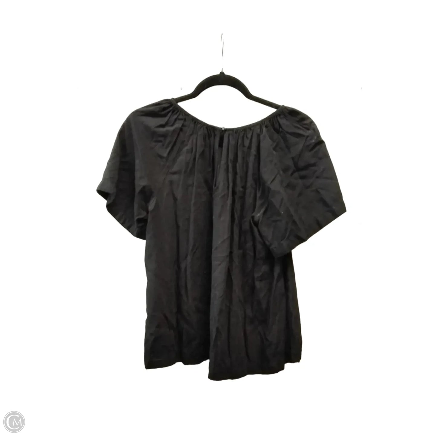 Blouse Short Sleeve By Old Navy In Black, Size: M