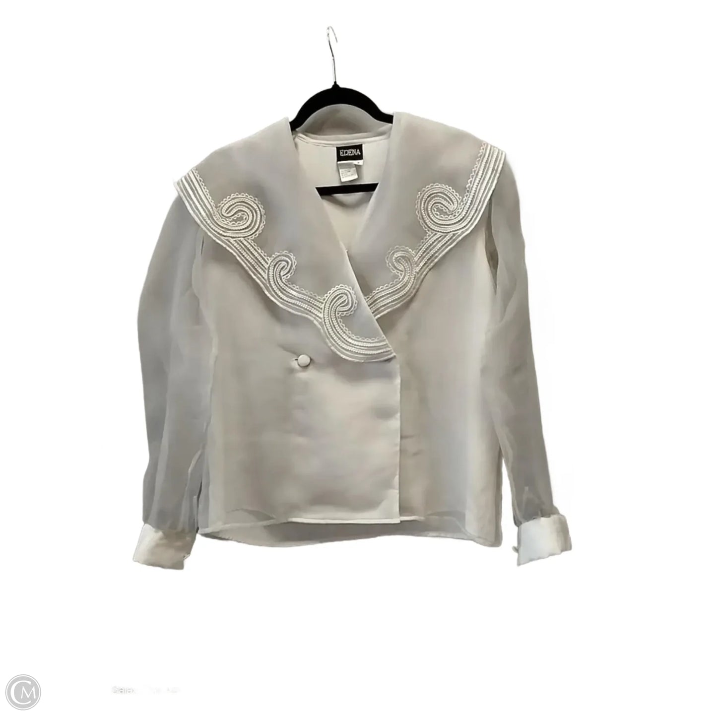 Blouse Long Sleeve By Erena In Grey, Size: 8