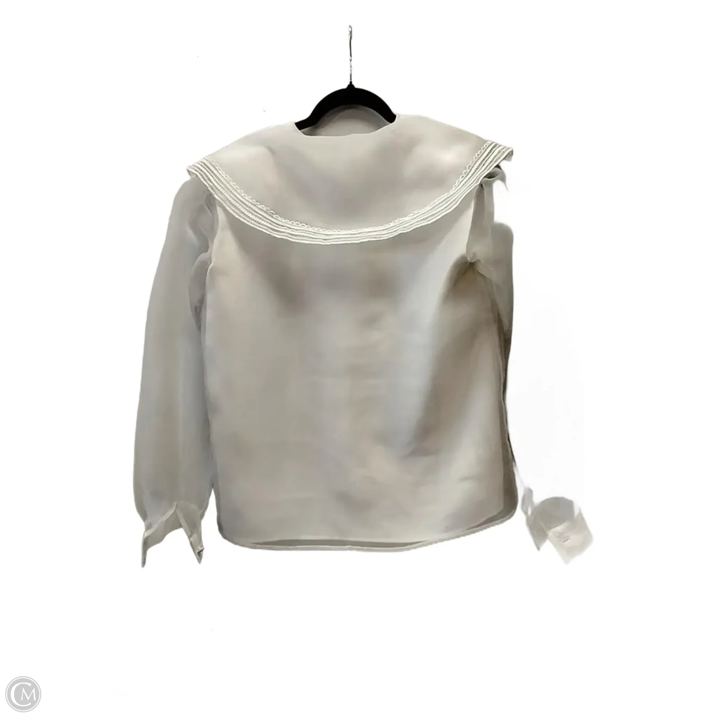 Blouse Long Sleeve By Erena In Grey, Size: 8