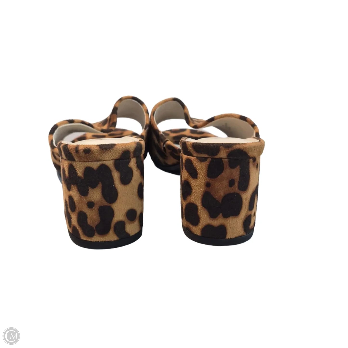 Sandals Heels Block By Anne Klein In Leopard Print, Size: 7
