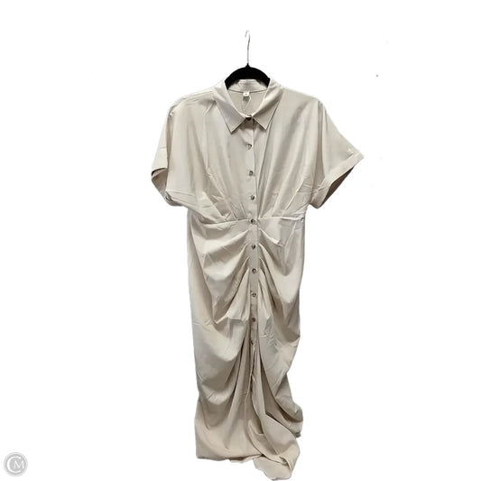 Dress Casual Midi By Clothes Mentor In Cream, Size: M